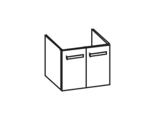 Artiqua 412 Waschtischunterschrank für Connect Cube E7729, Weiß Matt Select, 412-WU2T-I15-7161-171 412-WU2T-I15-7161-171