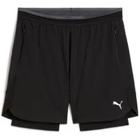 PUMA Trainingsshorts M TRAINING TECH 2IN1 SHORT mit integriertem 2-in-1 Design, mit Nahttasche, mit Kordelzugbund