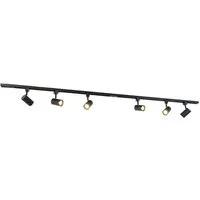 Qazqa Schienensystem-Sets Iconic jeana, ohne Leuchtmittel, Warmweiß, QAZQA Schienen­leuchte, gu10, Schwarz, Stahl, Modern
