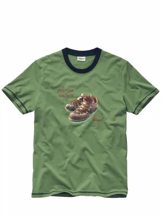 Luis Trenker Herren T-Shirt Luwalking Grün 100 % Baumwolle