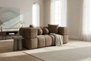 Sofa Designersofa VEGA 3-Sitzer in Stoff Egon Braun