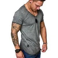REPUBLIX T-Shirt AVA Herren Vintage Oversize Verwaschen V-Ausschnitt Shirt