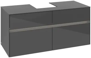 Villeroy & Boch Waschtischunterschrank Collaro C097B0 1200x548x500mm mit Beleuchtung Glossy Grey C097B0FP