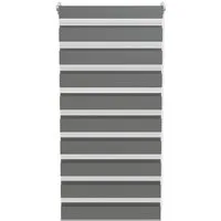 Doppelrollo Verdunkelungsrollo, einfach zu montieren, Schwarz/Grau/Weiß, FIVMEN, Zebrarollo Rollos ür Wohnzimmer Küche Büro lichtdurchlässig