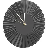 Northpoint Wanduhr Design Edelstahl Fächer Wanduhr- gewelltes Metall Wanduhr
