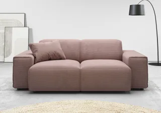 Home affaire 2-Sitzer "Glimminge auch in Breitcord + Feincord + Easy care-Bezug" besondere Kedernähte, Zierkissen