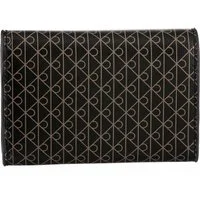 Calvin Klein Geldbörse EMBLEM AOP TRIFOLD W/ ZIP POCKET, Damen Portemonnaie, Geldbeutel mit CK-Logo