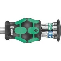 Kraftform Kompakt Stubby Magazin 3 Bit-Satz schwarz/grün, 7-teilig