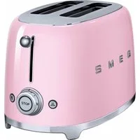 Smeg Toaster TSF01PKEU, 2 kurze Schlitze, für 2 Scheiben, 950 W