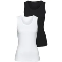 Vivance Tanktop aus weichem Rippen-Jersey (2er-Pack)