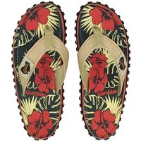 Gumbies Original in Denim Hibiscus T-Strap-Zehentrenner Hergestellt aus recycelten Materialien