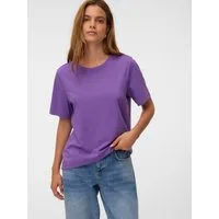 Vero Moda Kurzarmshirt VMPAULINA SS T-SHIRT GA JRS NOOS Baumwolle, regular fit