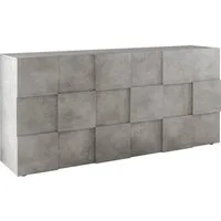 Home affaire Sideboard Dama Breite 181, Kommode 3 Türen, Anrichte, Front in 3D-Optik, viel Stauraum, verschiedene Farben