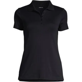 Supima-Poloshirt für Damen in Plus-Größe, Damen, size: plus, Elfenbein, Baumwolle, by Lands' End