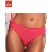 petite fleur by Lascana String (Packung, 3 Stück) hinten komplett aus zarter Jacquardspitze