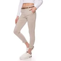 Kendindza Chinohose Chino Damen Hose Stretch mit Gürtel Stoffhose Damen elegant lang - 7/8 Elastisch Gürtel