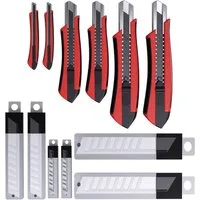 CCLIFE Universalmesser CCLIFE Profi Universalmesser & Klapp-Cuttermesser Set, (66 St)