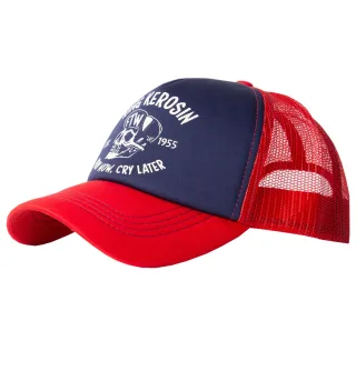 King Kerosin Herren Trucker Cap mit kontrastfarbenem Print Pray now. cray later
