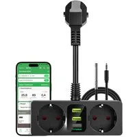 VIVOSUN Vivosun GrowHub Outlet Controller A22 Smarte Zweifach-Steckdosenleiste, Smart Plug Thermostat mit App Steuerung
