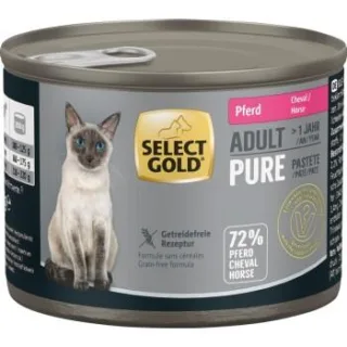 SELECT GOLD Pure Adult Paté Pferd 24x200 g