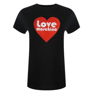 Love Moschino - T-Shirt für Damen, Baumwolle (Schwarz)