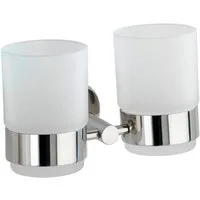 WENKO Zahnputzbecher Bosio, (2-St), aus satiniertem Glas