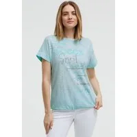 SOCCX Rundhalsshirt mit Gummizug im Saum
