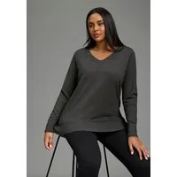 Laura Scott CURVE Strickpullover Große Größen figurumspielend, mit V-Ausschnitt