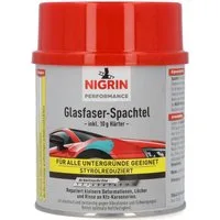 NIGRIN Spachtelmasse 2K Glasfaser-Spachtel mit Härter-500g Auto, Spachtel Reparatur-Spachtel Fahrzeug-Karosserie Motrrad Wohnwagen