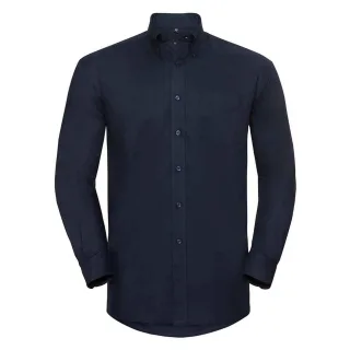 Russell Collection - "Oxford" Formelles Hemd Pflegeleicht für Herren Langärmlig (Leuchtend Navy-Blau)