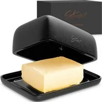 Steinzeit Butterdose Butterdose - Butterdose Keramik für alle gängigen Butter (250gr), Butterglocke mit einzigartigem Design und Spülmaschinengeeignet