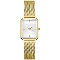 ROSEFIELD Quarzuhr OWGMG-O73, Damenuhr Octagon XS Mesh Goldfarben