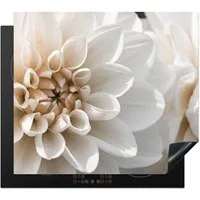 MuchoWow Herd-Abdeckplatte Blumen - Weiß - Natur, Vinyl, (1 tlg), Abdeckplatte für Ceranfeld, Herd Inductionsmatte, 57.6x51.6 cm