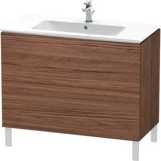 Duravit L-Cube Waschtischunterbau bodenstehend Nussbaum dunkel Matt 1020x481x704 mm - LC662702121 LC662702121