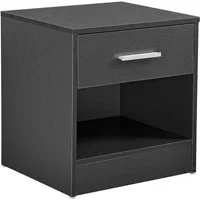 en.casa Nachttisch, mit Schublade - 36,5x29,5x38cm - Grau