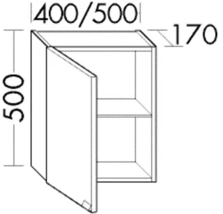 Burgbad Hängeschrank rc40 System PG1 500x500x170 Anthrazit Matt, OSCC050LF4026 OSCC050LF4026