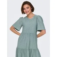 JDY Minikleid JDYCARLA CATHINKA S/S DRESS JRS NOOS Kunstfaser, regular fit