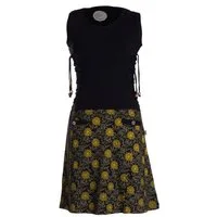 Vishes Minikleid Damen Sommerkleid armlos-es Blumen-Kleid Tunika-Kleid T-Shirtkleid Boho, Goa, Guru Style