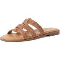 Tamaris Pantolette, Sommerschuh, Schupfschuh, Flats mit modischen Riemchen