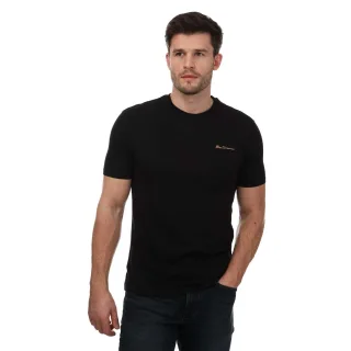 T-shirt Script Logo Ben Sherman Pour Homme en Noir