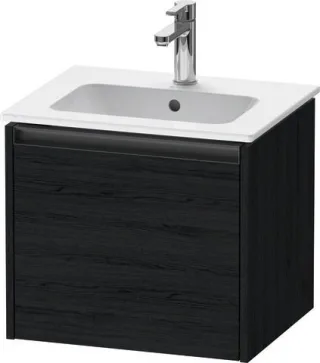 Duravit Ketho.2 Waschtischunterbau wandhängend Eiche Schwarz Matt 510x420x440 mm - K25061016160000 K25061016160000