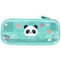 Legami Federmäppchen Federmäppchen mit Panda Motiv, 23 x 11 x 5 cm, 2 Fächer, Innenfach mit Netzstoff, Reißverschluss, Stifthalter innen