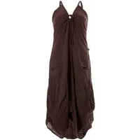 Vishes Ballonkleid Lagenlook Ballonkleid mit verstellbaren Trägern Hippie, Goa, Ethno Elfen Style
