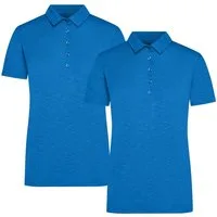 James & Nicholson Poloshirt Doppelpack Damen Funktionspolo für Freizeit und Sport Polo JN751 (Doppelpack, 2er-Pack) Atmungsaktiv und feuchtigkeitsregulierend, schnelltrocknend