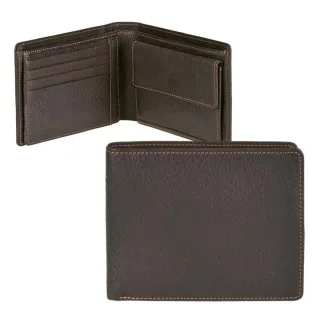 Herren Geldbörse Querformat Leder mocca 12,5x10cm | Sonnenleder Main. Ein zeitloser Organizer für Ihre Finanzen in hochwertiger Verarbeitung.