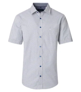 CASAMODA - Comfort Fit: Freizeithemd Kurzarm blau - Gr. - M