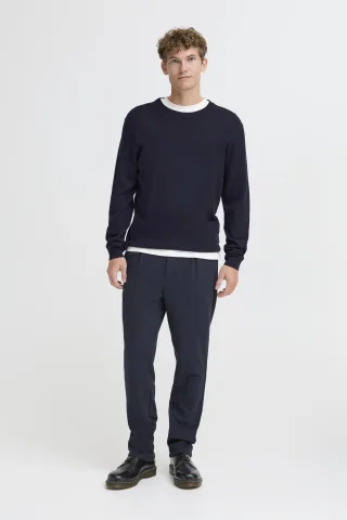 Casual Friday - CFBELLS 0295 LS CREW KNIT dark navy - Gr. - XXL
