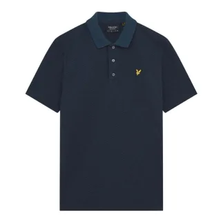 Lyle & Scott - Poloshirt „muddy Navy" In Ton-in-ton-textur