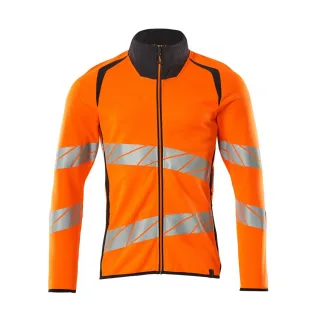 MASCOT Herren Sweatshirt mit Reißverschluss ACCELERATE SAFE Hi-vis Orange / Schwarzblau 3XL - 19184-781-14010-3XL