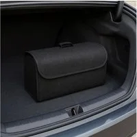 Jungengel Aufbewahrungsbox Auto-Kofferraumtasche mit Klettverschluss, Klettverschluss, Faltbar, Zwei Farboptionen, Teppichstoff, Tragegriff